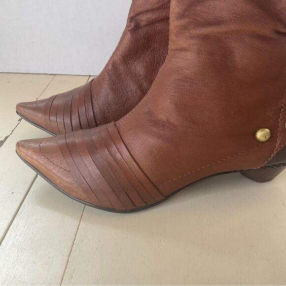 BRAZILIAN Leather Lace UP Women's Boots Size 6 Joseph A Griffin Collection - Picture 4 of 15